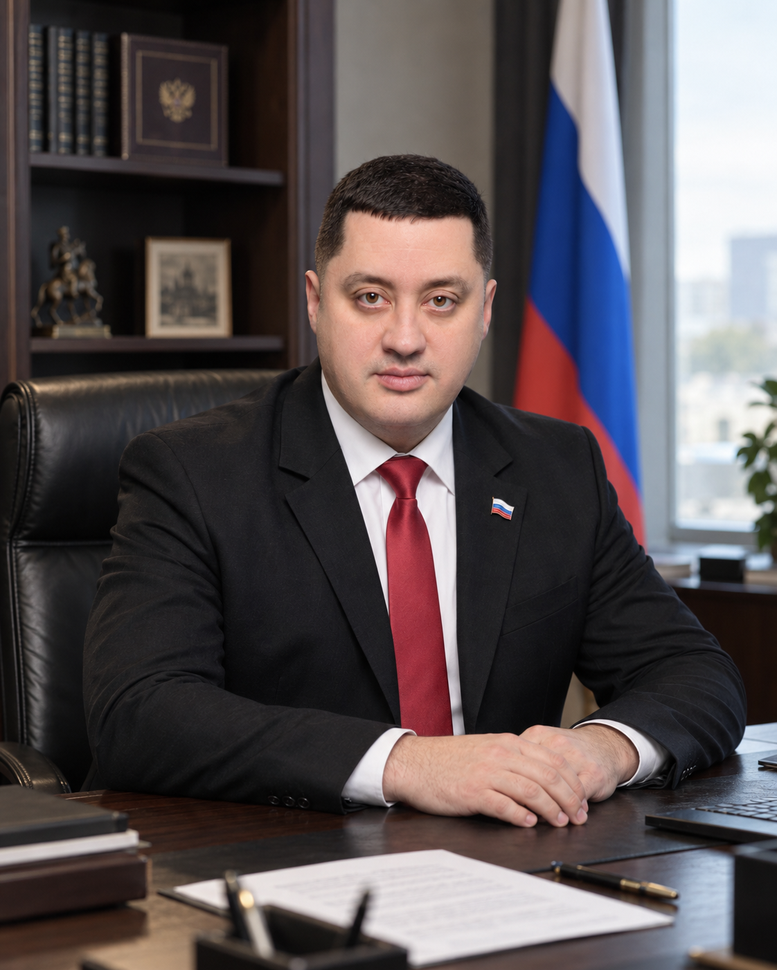 Вячеслав Муртазин за рабочим столом